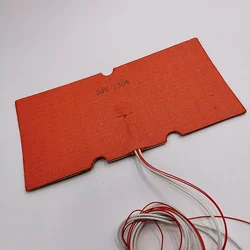 Replicator/Replicator 2X 3D Printer Silicone Heatbed With 3M 24V 130W NTC 100K Thermistor Silicone Heater Pad