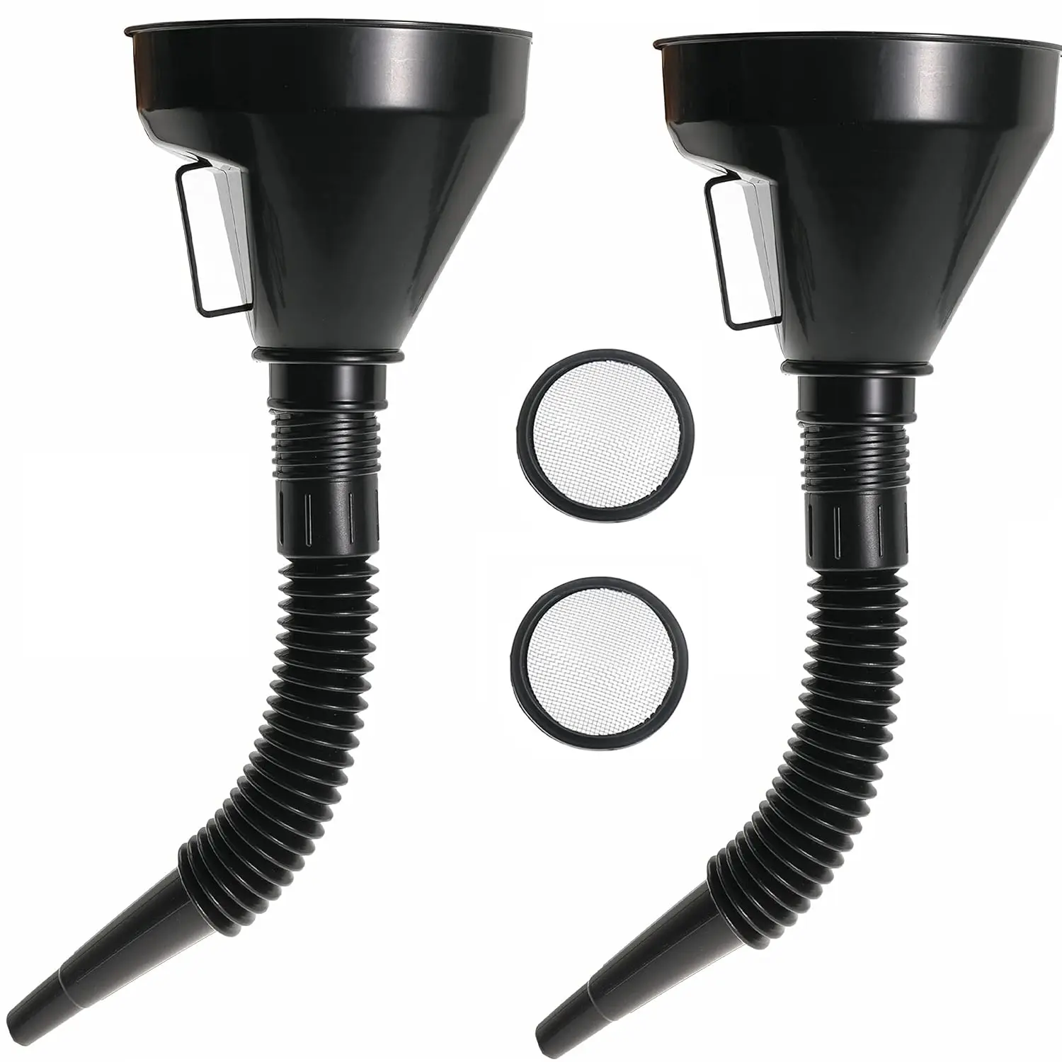 

Flexible Oil Funnel with Extension Nozzle, Mesh Filter for Cars Motorcycles Trucks Boats