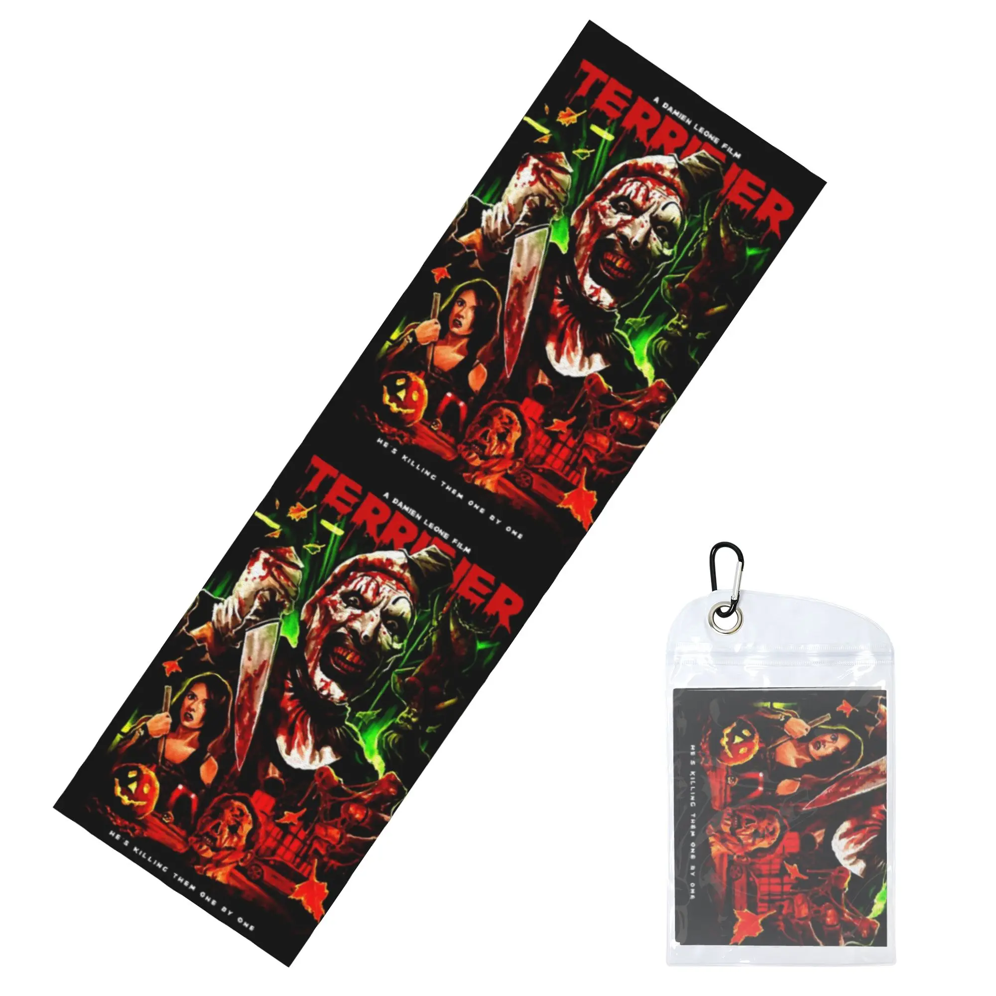 Terrifiers Movie Art Horror Slasher Halloween Cold Exercise Towel   Super Soft Breathable Instant Cooling Towel Swimming Towels