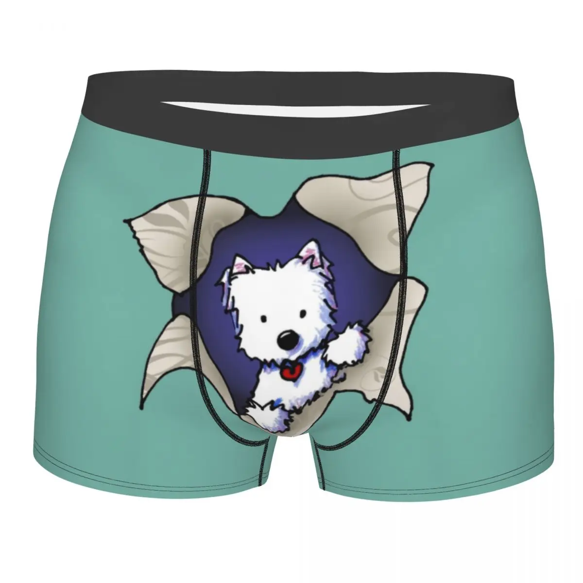 Cute Westie Dog Boxer Shorts For Men 3D Printed Male West Highland White Terrier Underwear Panties Briefs Breathbale Underpants