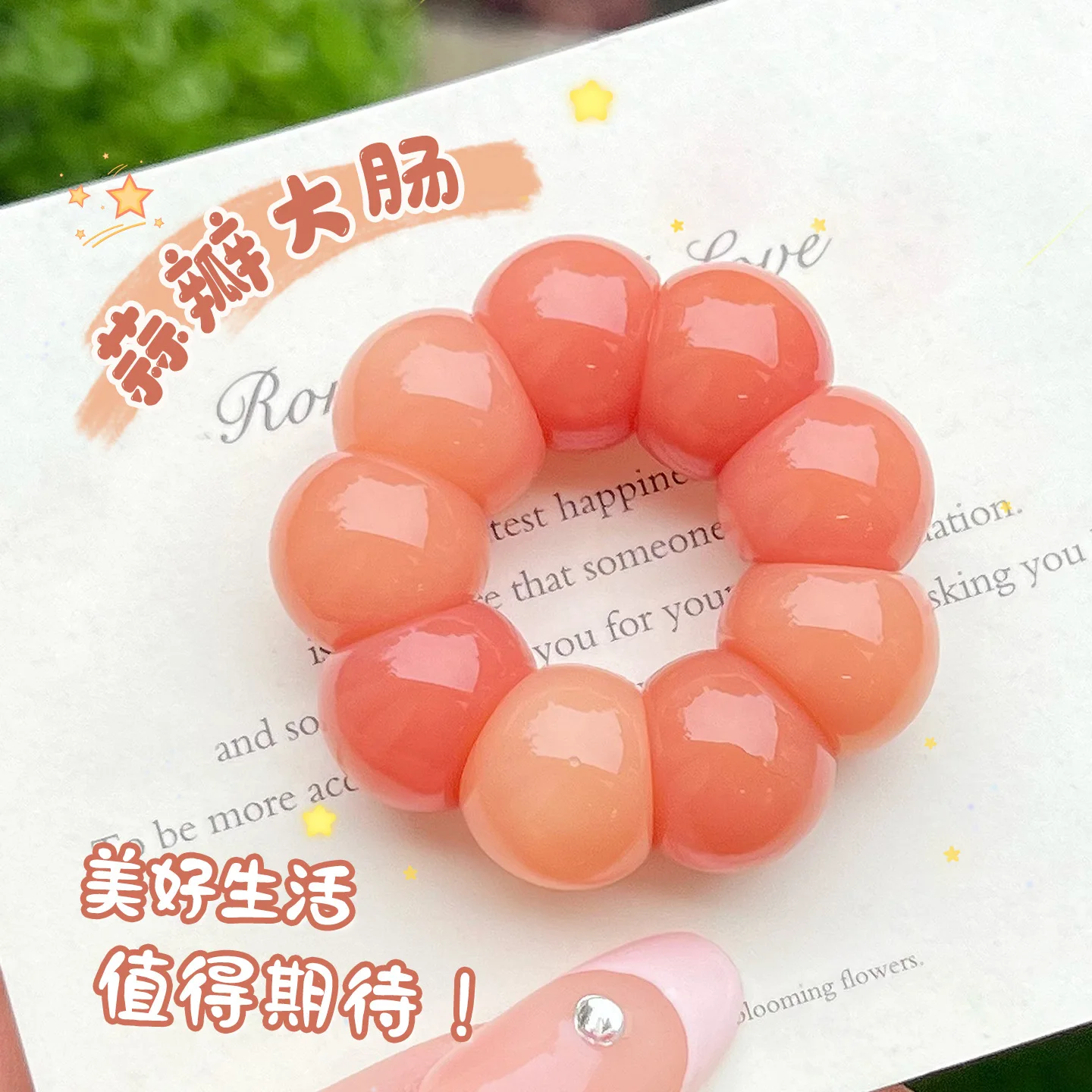 Natural Bodhi Root Garlic Clove Finger Prayer Beads Bracelet Meditation Fidget Toy Lucky Gifts