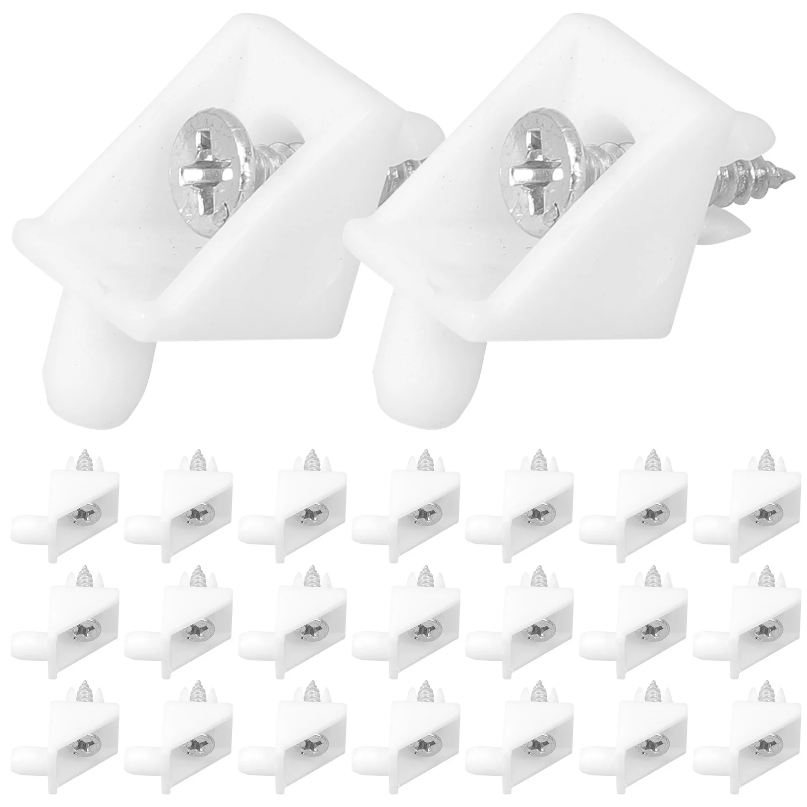 

50 set Drawer Angle Bracket Plastic Wedges Cabinet Bottom Support 90° Corner Brace Fastener Furniture Reinforcement Wedge Repair