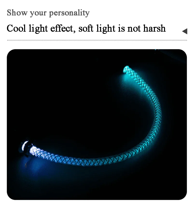 

Colourful Keyboard Data Cable Spring Dazzling Glowing Gaming Mechanical Keyboard Navigation Plug Cable Glowing Cord Data Cable