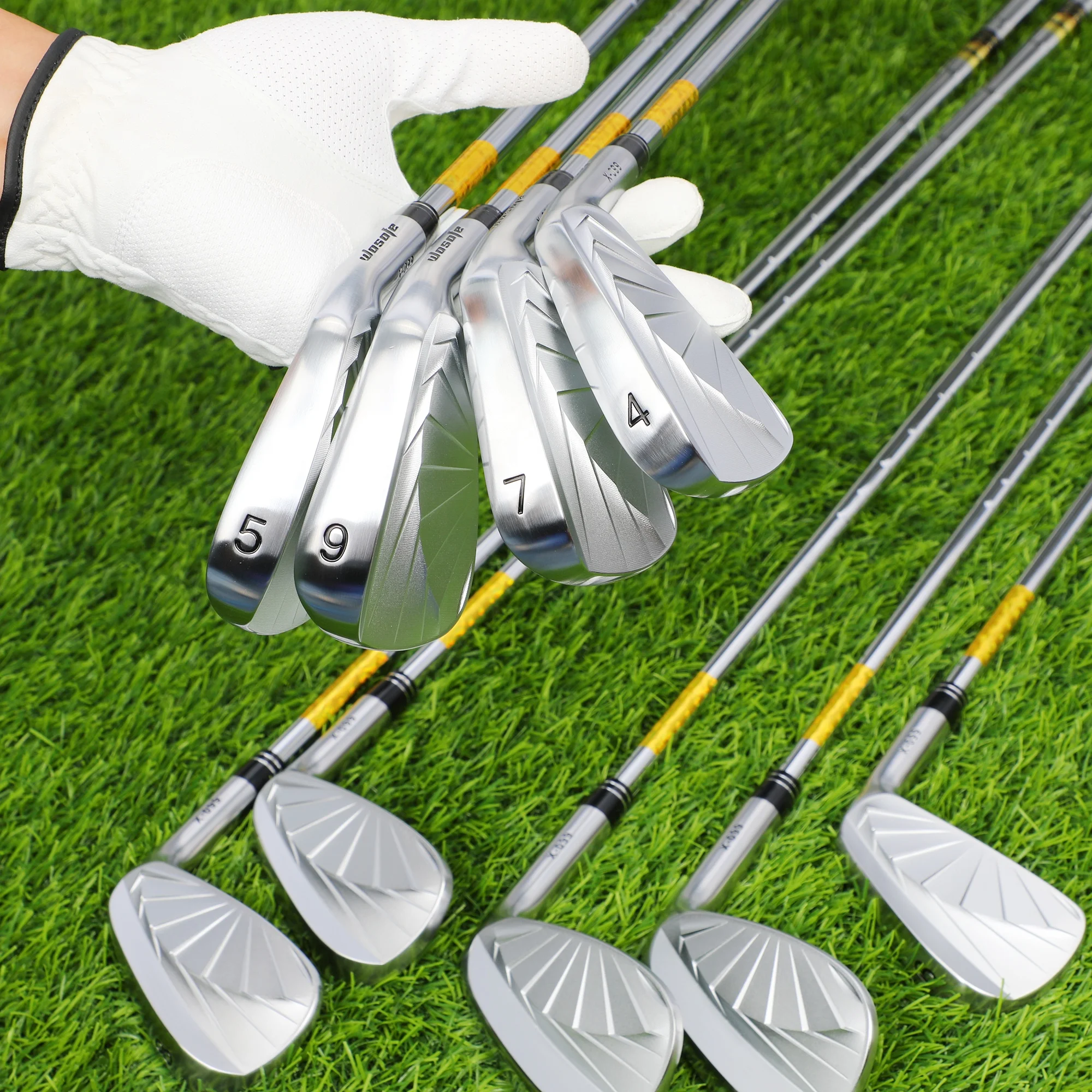 مصنع بيع بالجملة مخصص OEM الرجال النساء العالمي الصلب رمح CNC مزورة مجموعات كاملة اليد اليمنى مكاوي رؤساء نوادي الغولف #3