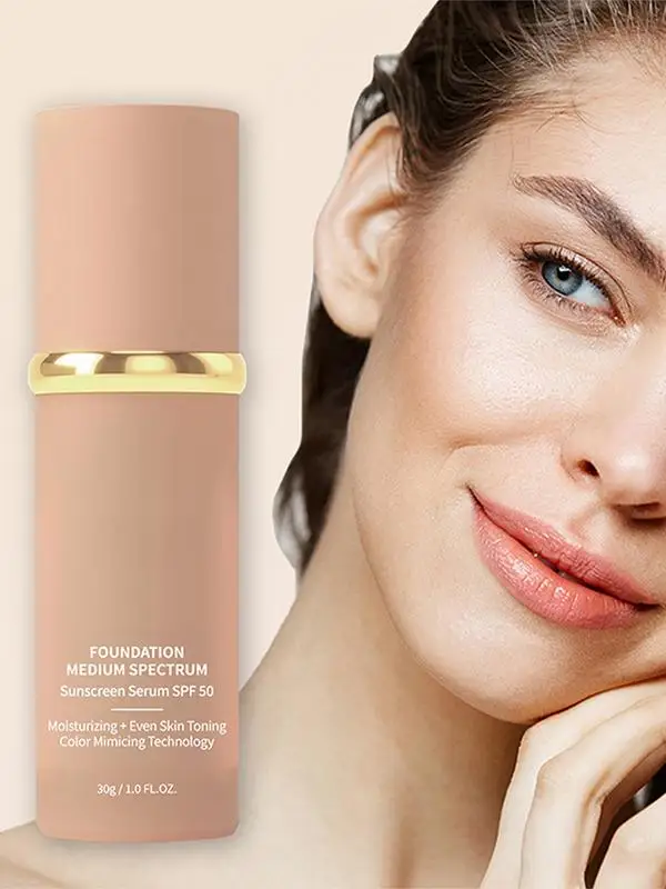 Liquid Foundation Color Changing Skin Tone Concealer 4 In 1 Moisturizing Waterproof High Coverage Base Makeup Cosmetics