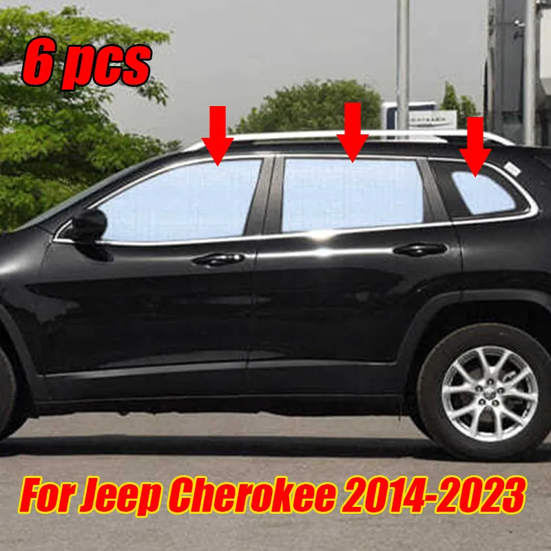 

For Jeep Cherokee 2014-2023 Side Window Silver Camp Privacy Sunshade cover 6pcs