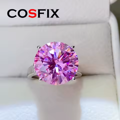 Yellow Women Moissanite Ring s925 Silver D Color Moissanite Rings for Women Luxury Pink 1-10ct Women Moissanite Ring