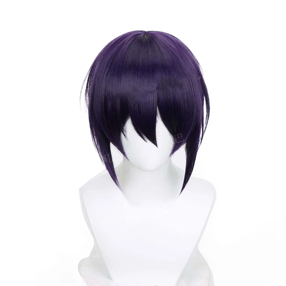 Anime Men GINTAMA Takasugi Shinsuke Purple Short Synthetic Hair Wig