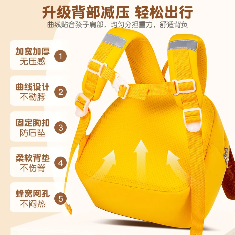 حقيبة مدرسية لطيفة على شكل كلب لرياض الأطفال بتصميم ديناصور أرنب حقيبة ظهر مريحة لمرحلة ما قبل المدرسة للبنين والبنات حقيبة سفر خفيفة الوزن #5