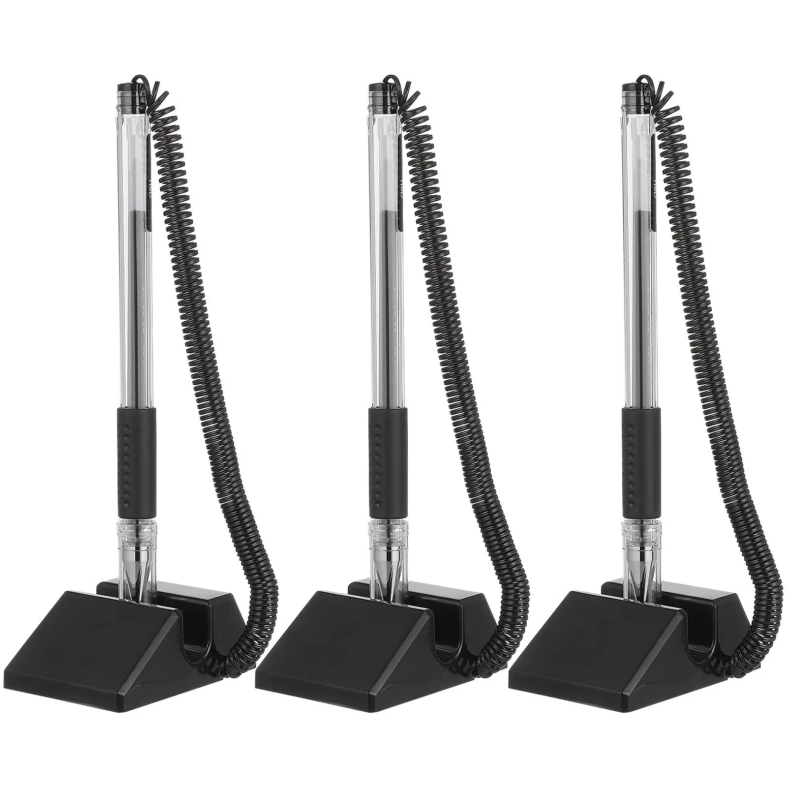 3Pcs Ballpoint Pens Chain Desktop Stand for Office Counter Bank Anti Theft Signature Stationery Gift