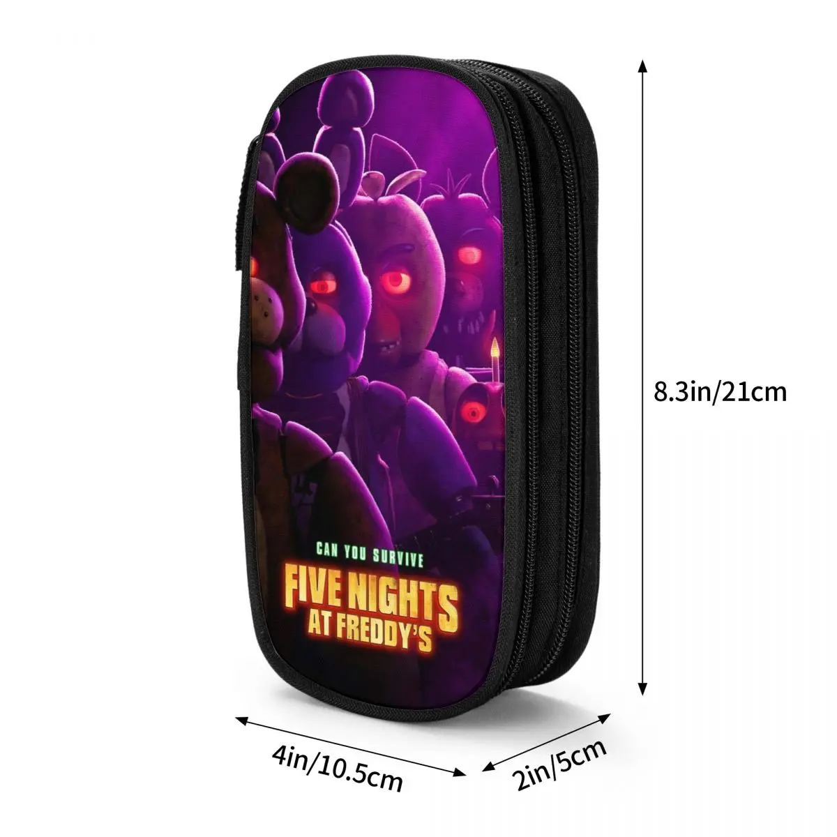 Fnaf Movie Pencil Case 2023 Red Eyes Trailer Cast Pencil Box Pen Holder for Student Big Capacity Bag Office Gifts Stationery