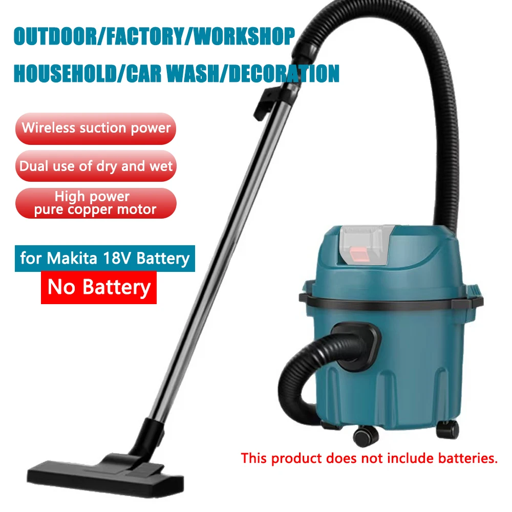 

Cordless Vacuum Cleaner For Both Dry And Wet Use Floor Car Pet Hair HighPower Multifunction Clean Tool Fit Makita 18V No Battery