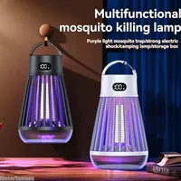 Electric Shock Mosquito Killer Lamp Anti Mosquito Light for Home Bedroom Outdoor Camping USB Mute Trap Flies Bug Zapper UV Light