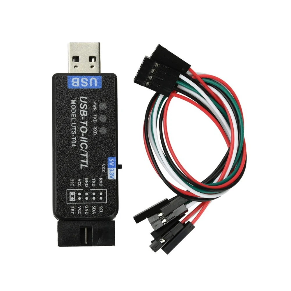 

USB to IC2 IIC/TTL Serial Port UART 2in1 Communication Module CH341T Serial Port Flashing Downloader Industrial Grade Converter