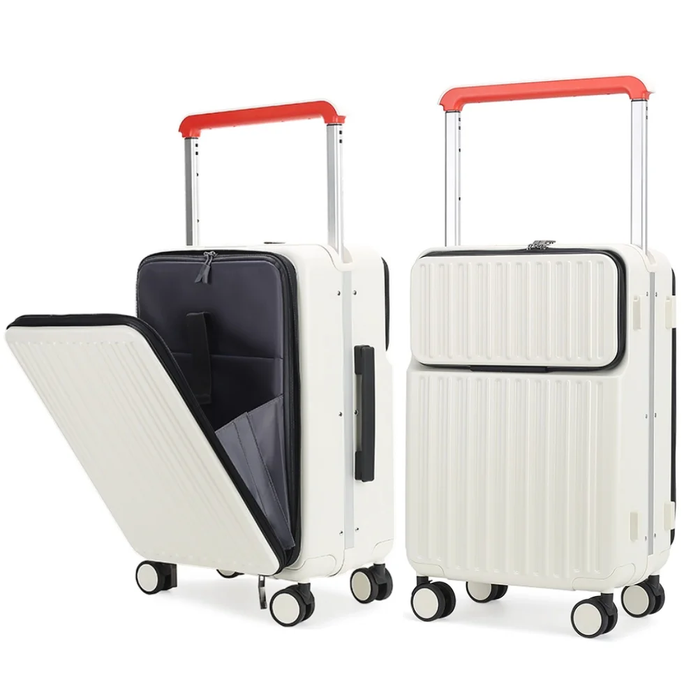 

Переднее открытие, чемодан для ноутбука, алюминиевый каркас, глубокий склад, вместимость, чемодан на колесиках, материал ПК, 20 дюймов, ручная кладь для путешествий