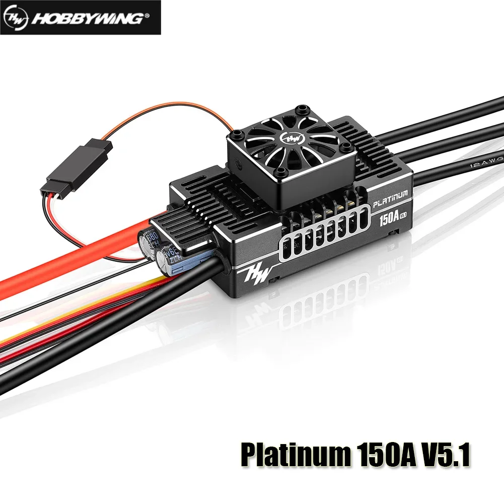 TopEssHobbywing Platinum HV 150A V5.1 3-8S Switchable 5-8V/10A BEC Brushless ESC Speed Controller For RC 3D Fix-wing Flying Quad
