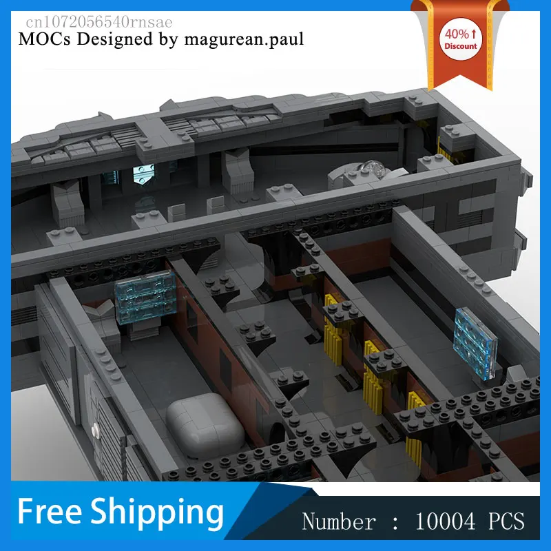 MOC Building Blocks Spaceship Mothership Battleship DIY Bricks Modular Model Assemble Toys Christmas Gift Birthday Presents