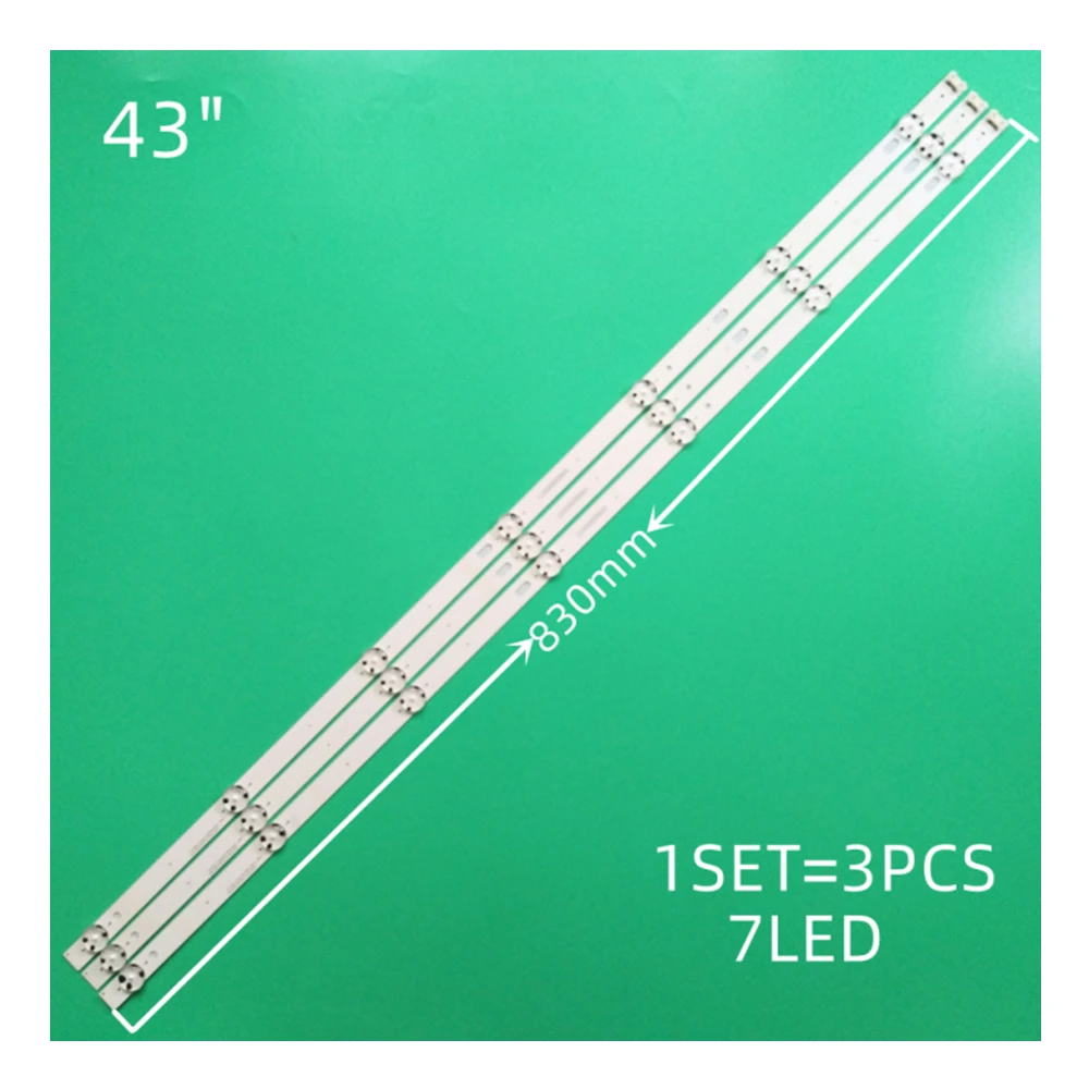 Oświetlenie LED (3) dla LG 43UJ635V 43UJ675V 43 uk6300plb 43UJ651V 43UJ634V 43UJ630V 43UJ561V 43UJ655V LC43490059A LC43490058A