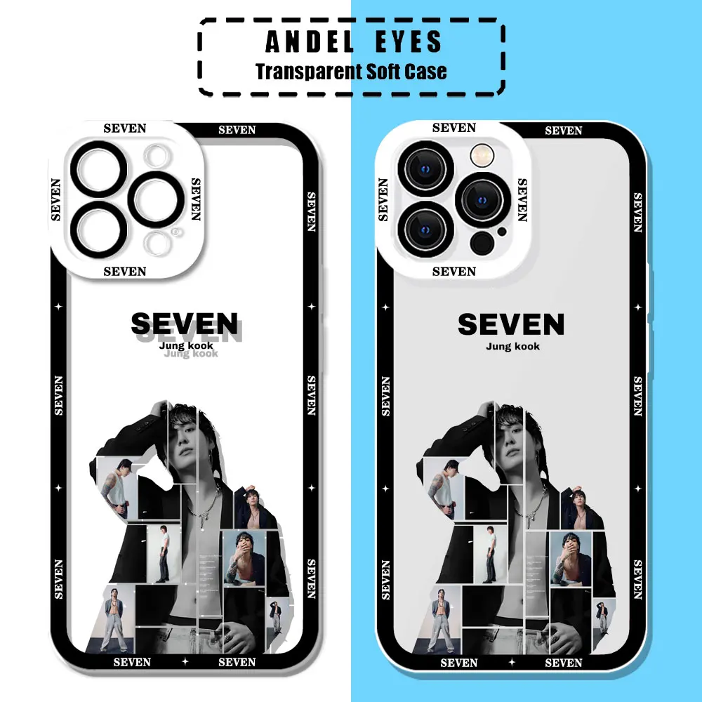 Singer J-Jungkook Jeon Seven Gold Phone Case For Redmi 14C 13C 13 12 12C 10 10C 9 9C A3 A2Plus A1 K60 K40 Pro Transparent Cover