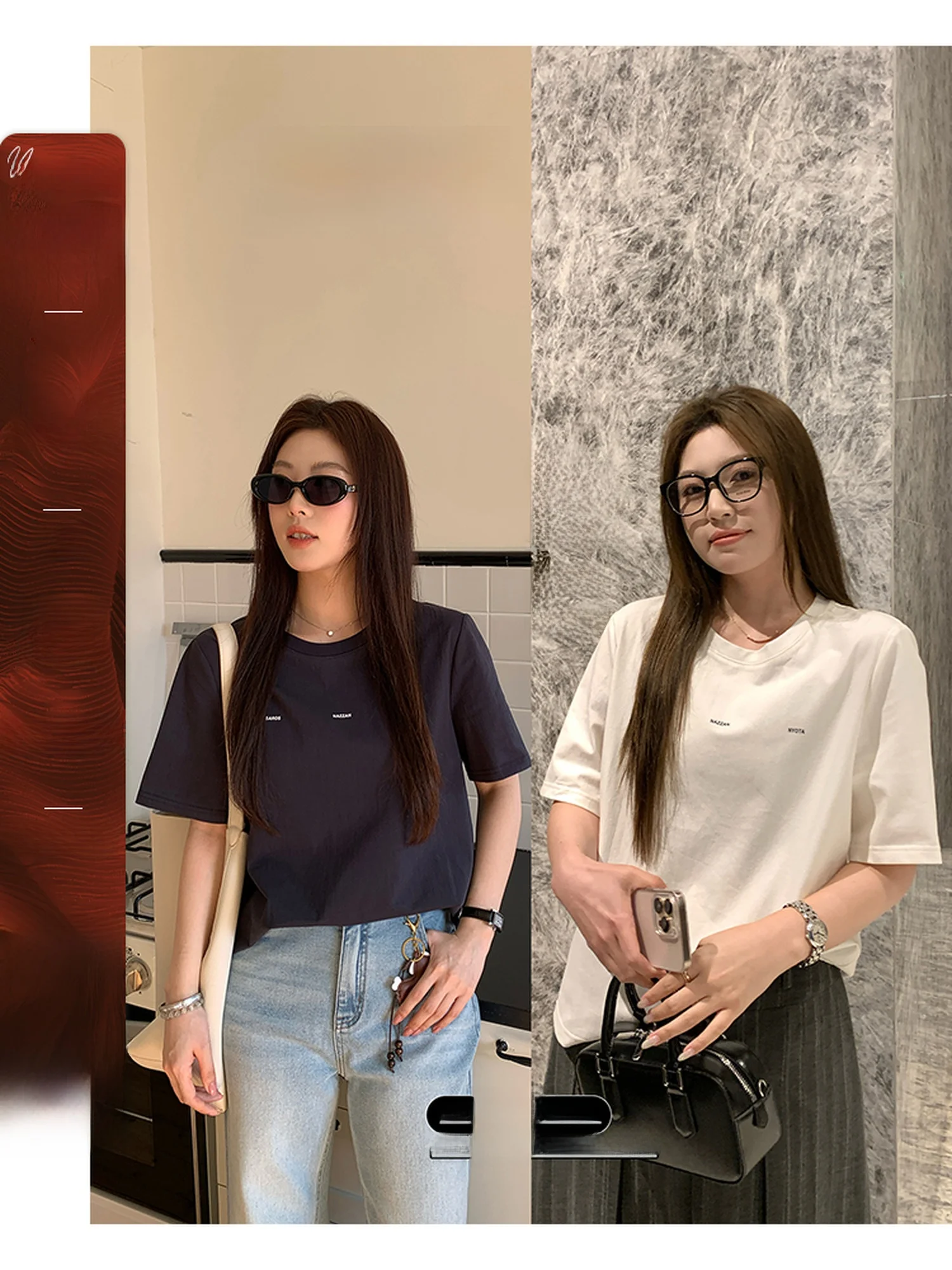 

Женская футболка NAZ больших размеров с вышитыми буквами, повседневная, с круглым вырезом, коротким рукавом, весенняя, в корейском стиле, свободного кроя