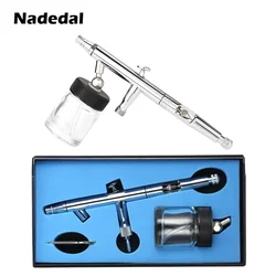 Nasedal 0,5mm 22cc Siphon Feed Dual-Action Airbrush Set für Kunst Handwerk Malerei Auto Malen Hobby Luft Pinsel nagel