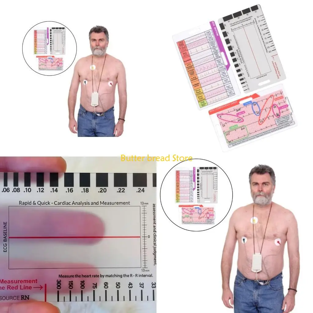 W89C EKG 7 Step Ruler Card Interpretation Guide Card Handy Reference Guide