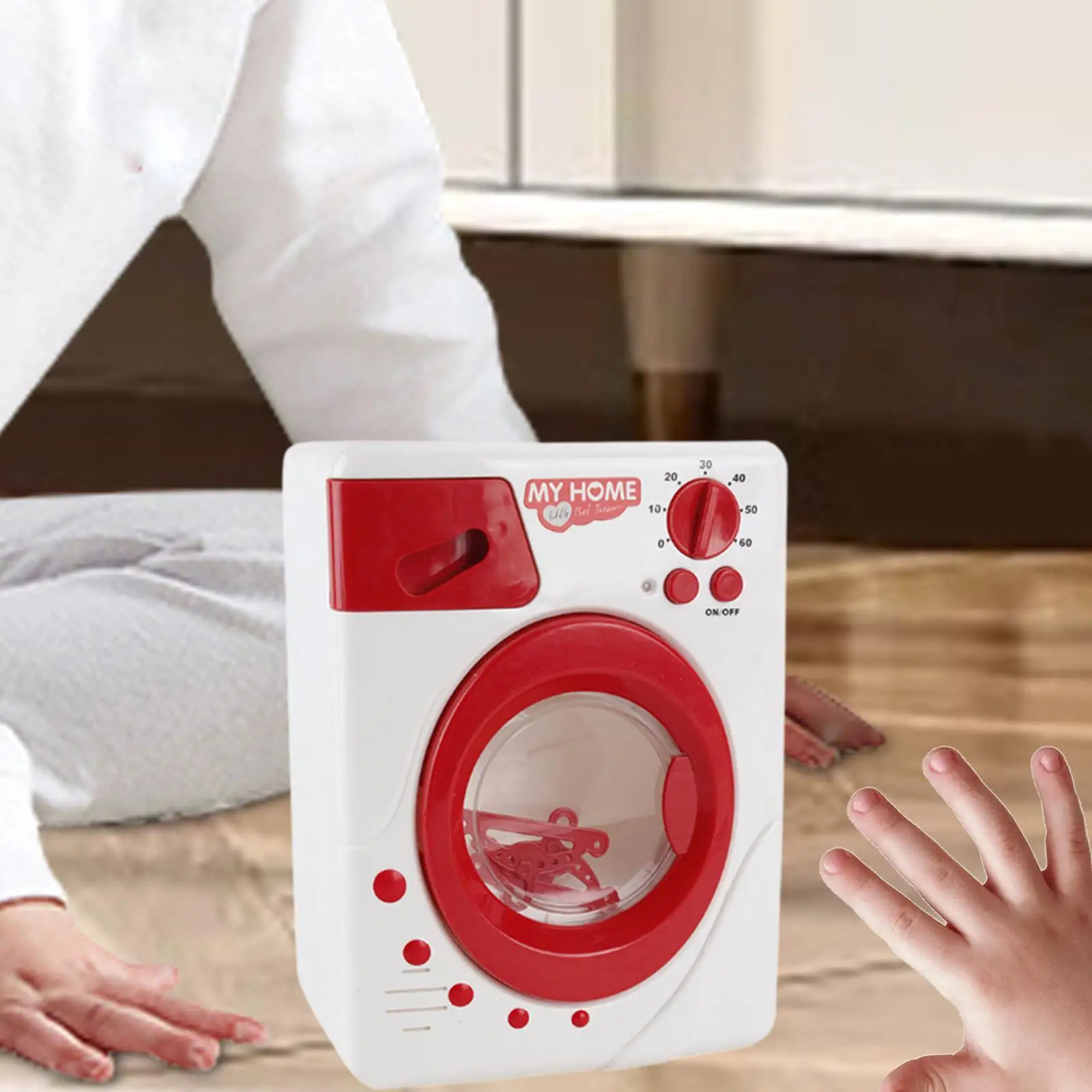 Kids Washing Machine Toy Children's Simulation Washing Machine Children Pretend Play Toy Miniature Appliances