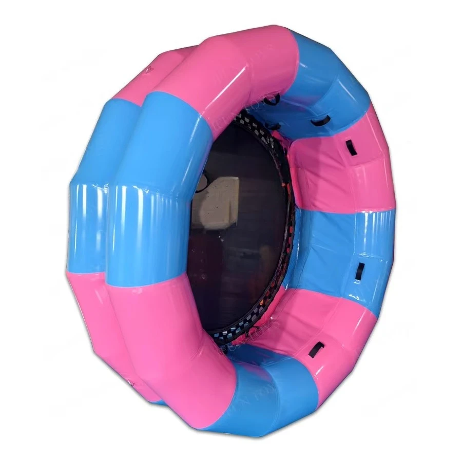 Inflatable roller track fitness wheel for gymnastics training