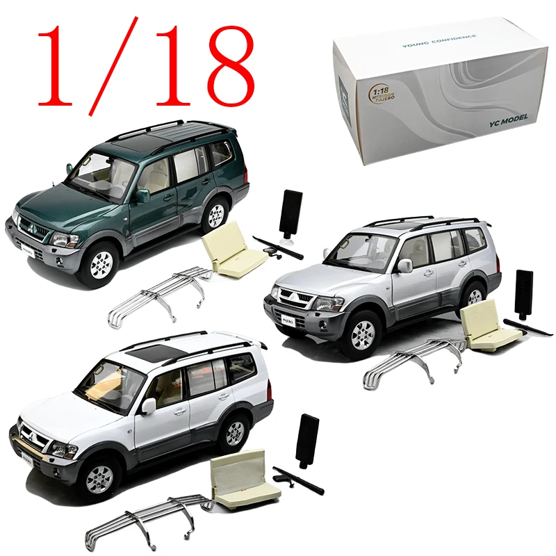 

Модель YC, литая под давлением модель автомобиля из сплава Mitsubishi, масштаб 1/18, Mitsubishi Pajero V73, игровые транспортные средства, игрушки для мальчиков, подарок, оригинальная коробка