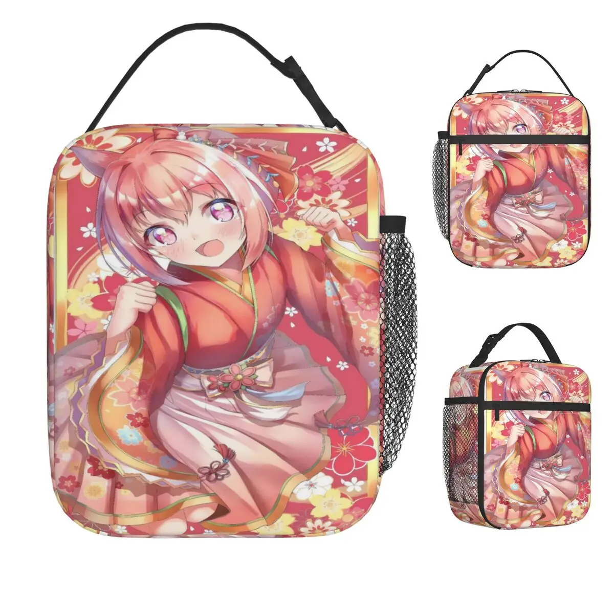 Haru Urara Umamusume Anime Lunch Bag For Women Lunch Box Outdoor Picnic Cooler Bag Portable Waterproof Thermal Lunch Bags