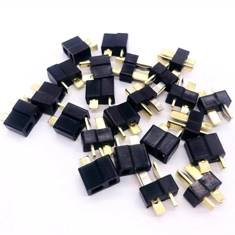 100 pçs/lote deans ultra plug t estilo conector fêmea/masculino para rc lipo bateria esc rc helicóptero