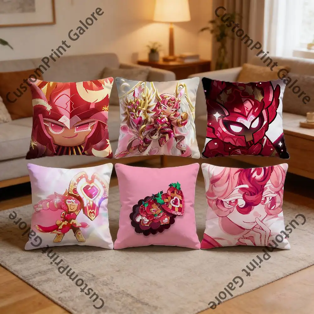 

Hollyberry C-CookieS Pillow Cover Polyester Square Cushion Case 45 cm Decorative for Home Couch Bed Car Decor