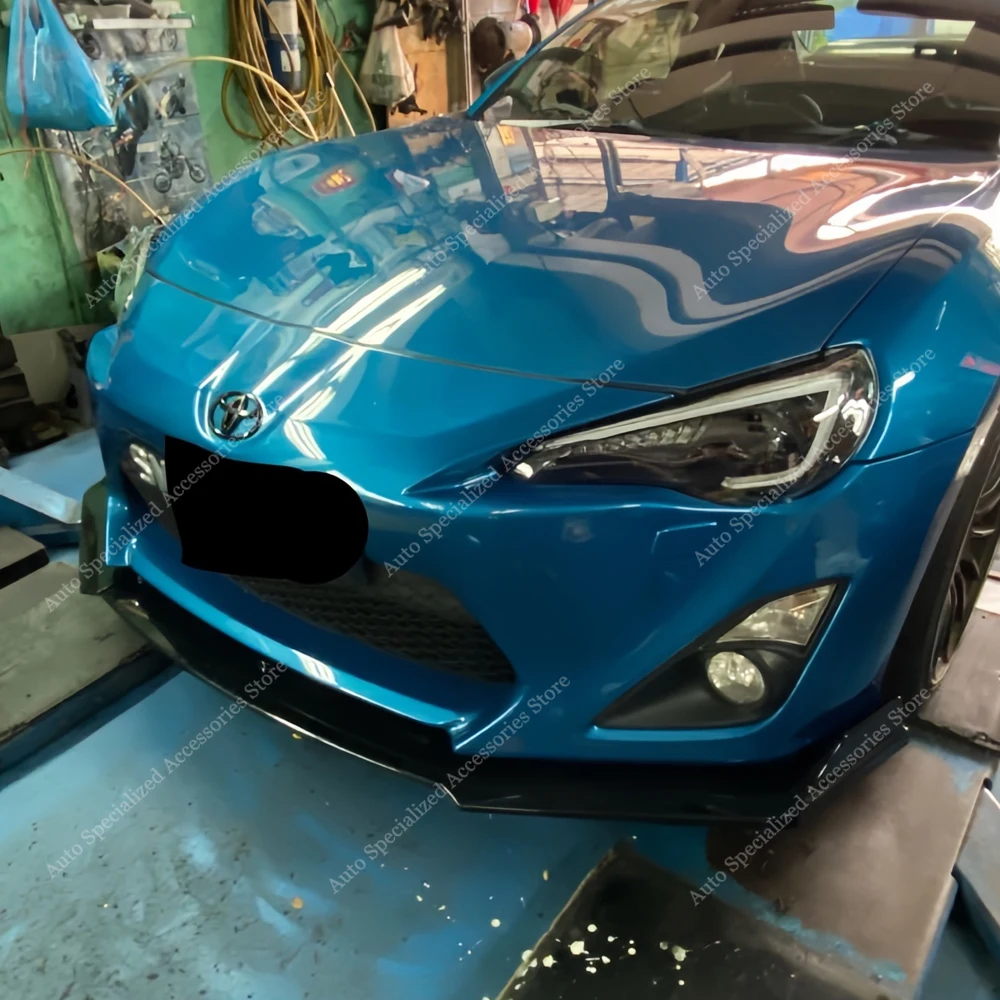 Gloss Carbon Look Front Bumper Lip Spoiler Splitter Diffuser For TOYOTA GT86 MK1 ZN6 2012-2016 Pre-Facelift Bodykits Tuning