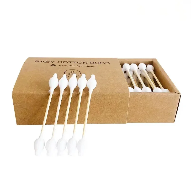 Cucurbit-hisopos de algodón degradables en caja, removedor de maquillaje desechable