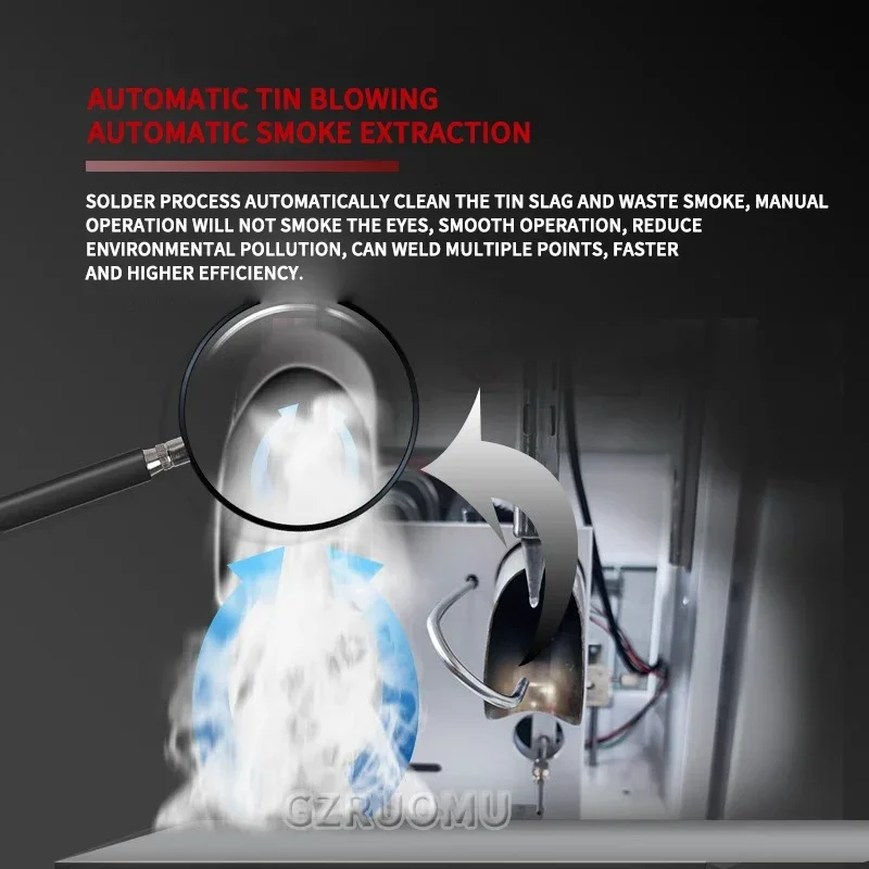 Semi-Automatic Soldering Machine Foot-Operated Lcd Screen Soldering Device Automatic Blowing Tin Adjustable Soldering Equipment