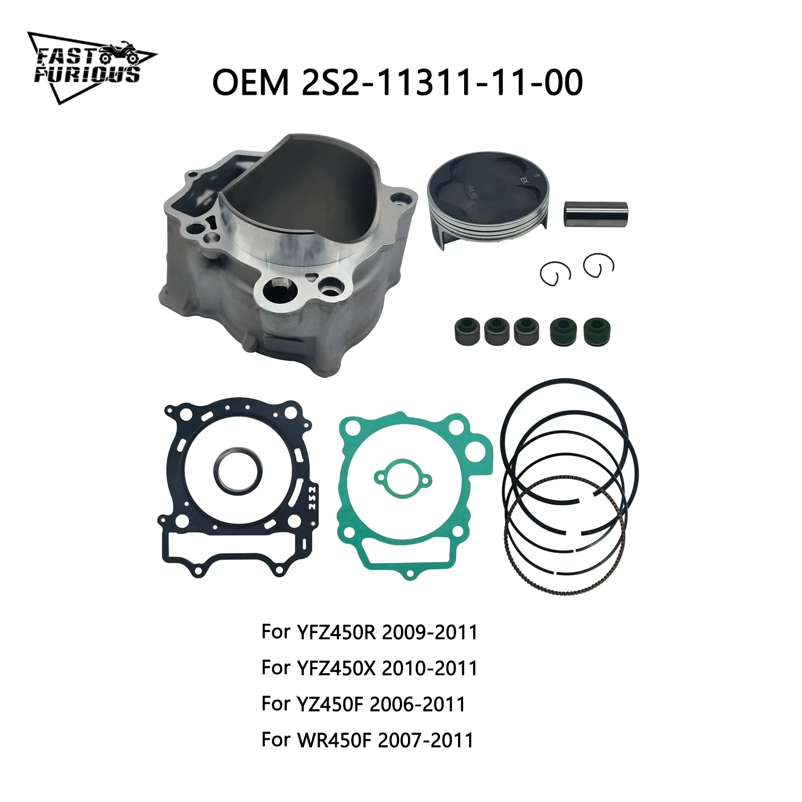 2S2-11311-11-00 Zestaw uszczelek górnego łożyska cylindra i tłoka YFZ450 do YMH YFZ450R 2009-2011 YFZ450X 2010-11 YZ450F 2006-11 WR450F