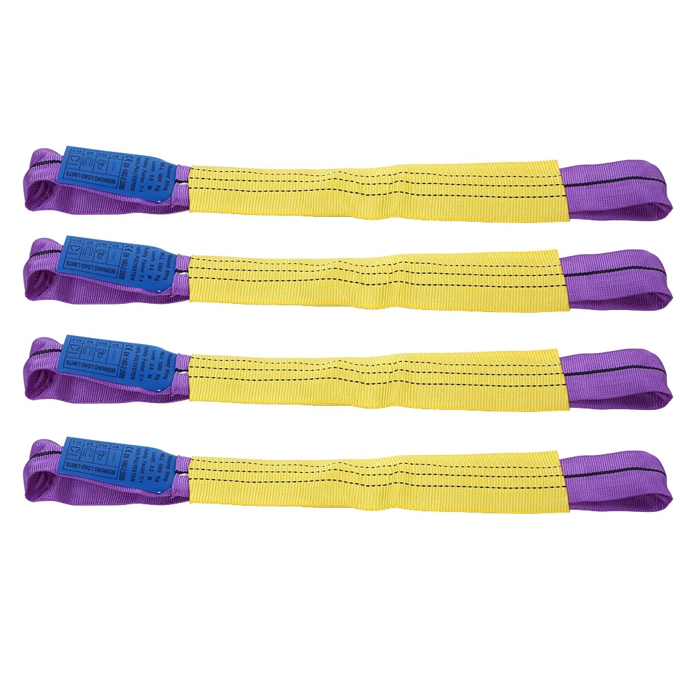 4pcs Recovery Alloy Wheel Securing Link Straps Trailer Transporter Yellow/Purple Wheel Straps Tie Down Straps Ratchet Straps