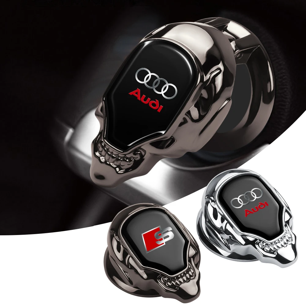 3D Metal Car One-touch Start Cover Ignition Device Button Decoration Sticker For Audi S A1 A3 8P A4 B5 B6 B8 A5 A6 C5 C6 C7 A7