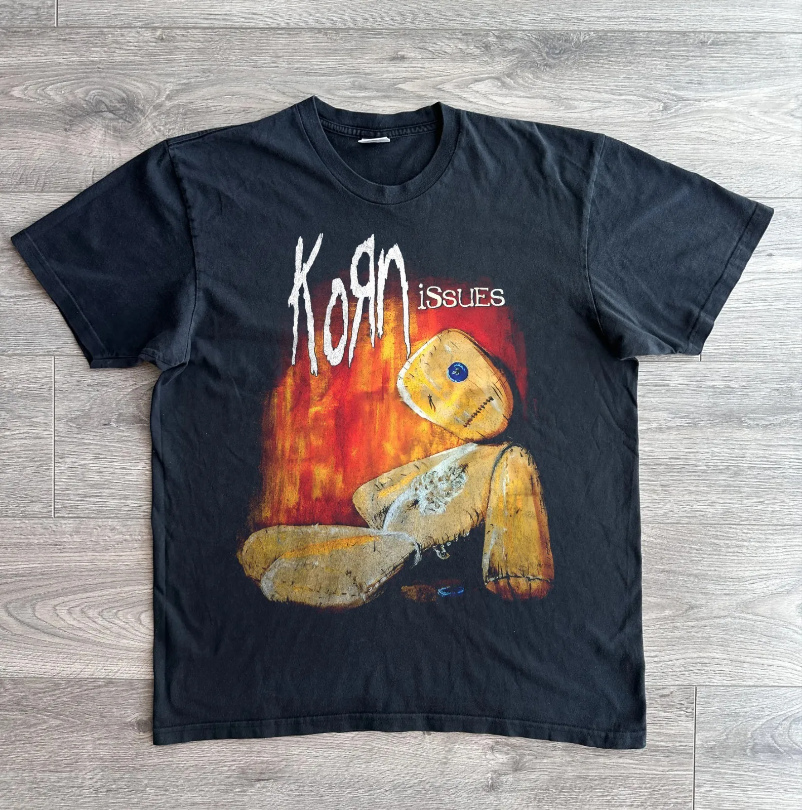 HOT! Korn Issues Album Heavy Cotton Black Unisex T-shirt Size S-5XL