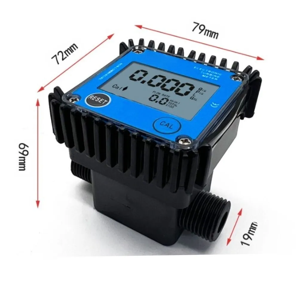 LCD Display Gear Flow Meter 1 Accuracy 0.5 Repeatability Aluminum Alloy Parts Max Pressure 0.3MPa Units QTs Pts L Gal M