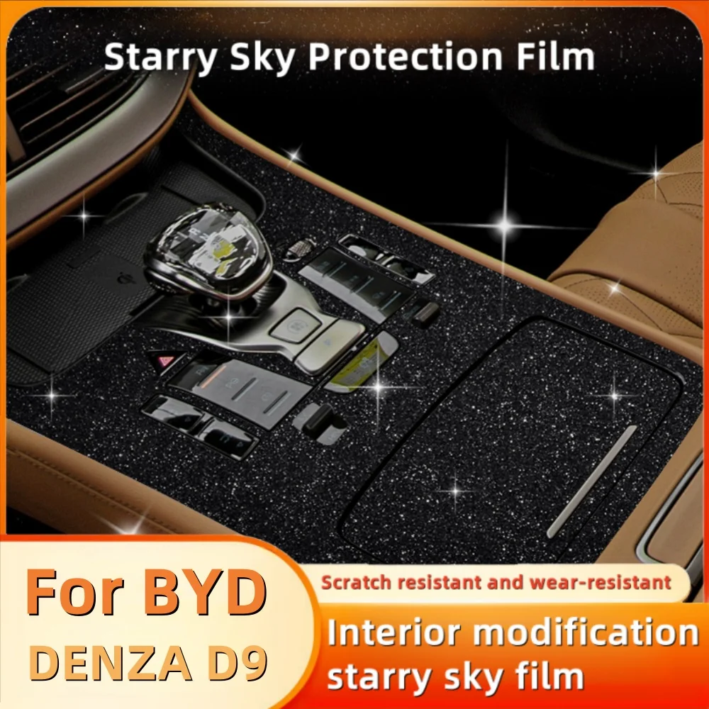 For BYD DENZA D9 Tengshi D9 2022-2024 Starry Sky Film Interior Modification Central Control Instrument Screen Protective Film