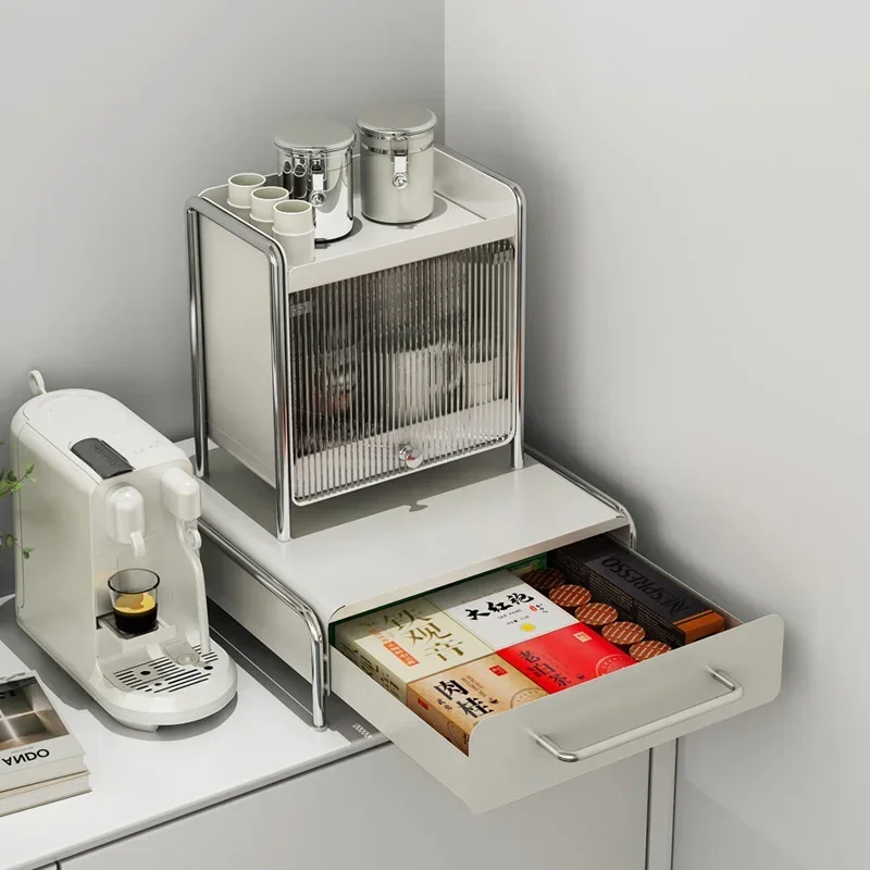 Capsule Coffee Display Rack Bar Ins Wind Table Top Tea Bag Storage Box Coffee Machine Base Drawer Storage Shelves