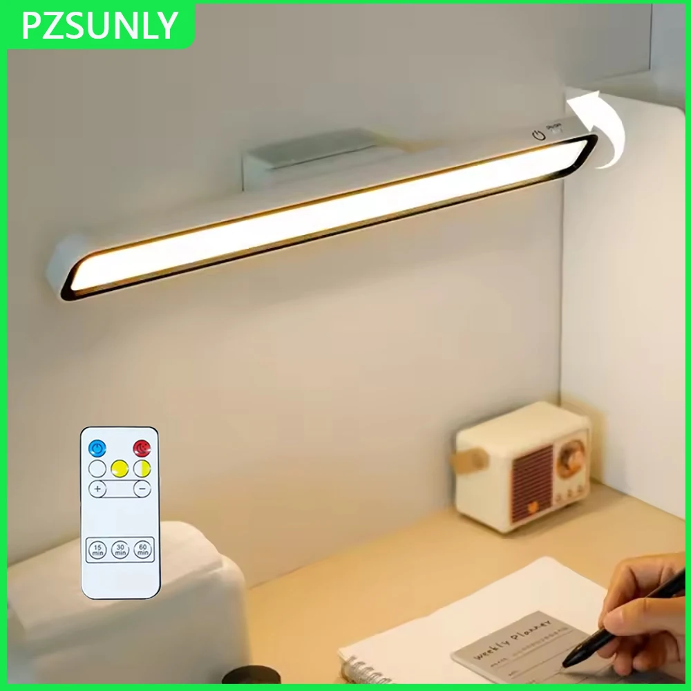 

Desk Lamp LED USB Rechargeable Magnetic Hanging Table Lamp Eye Protection 3 Color Reading Light Bedroom Wardrobe Night Light