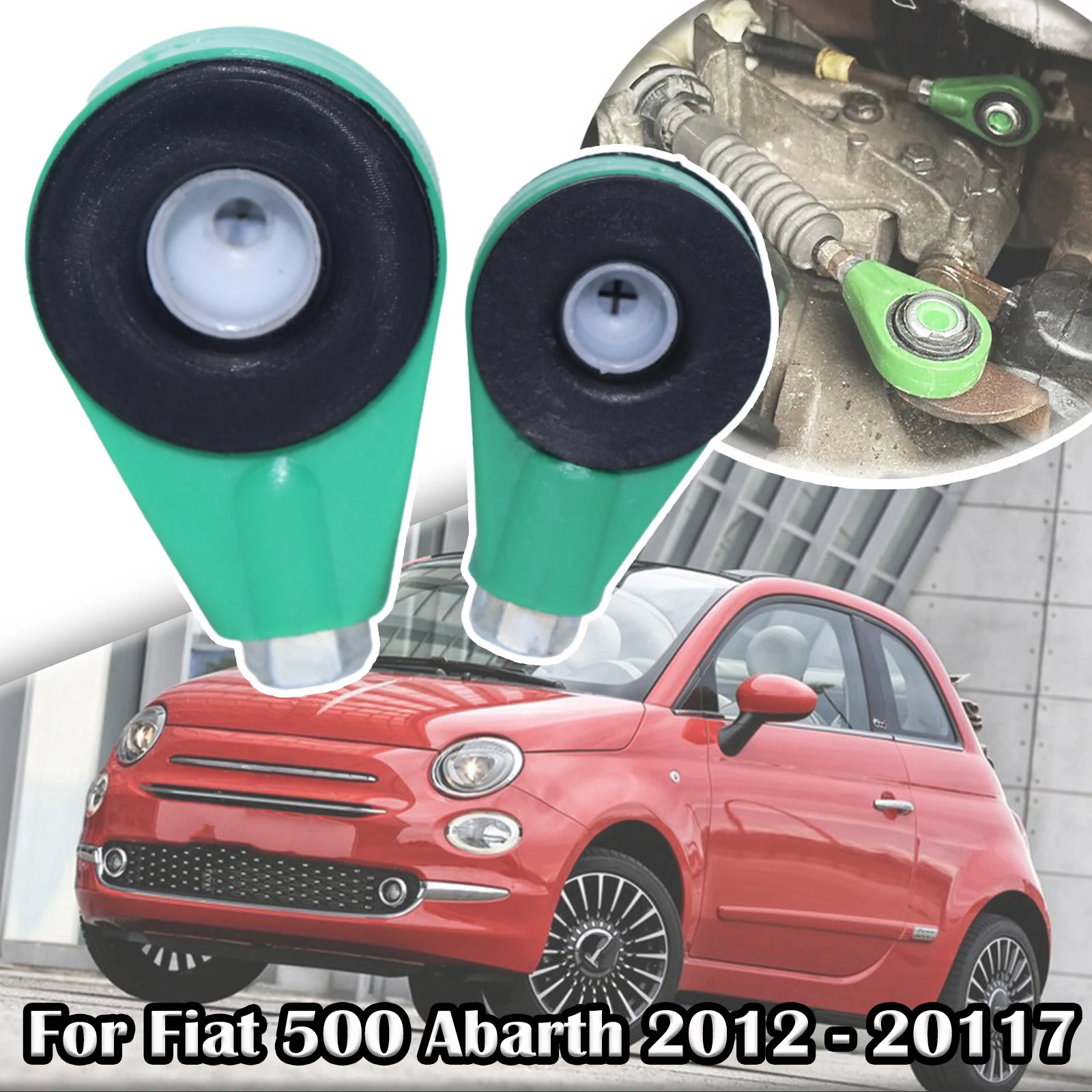 For Fiat 500 Abarth 2012 - 20117 Manual Gearbox Shift Cable Linkage Bushing Repair Kit Shifter Lever Selector Connect Both End