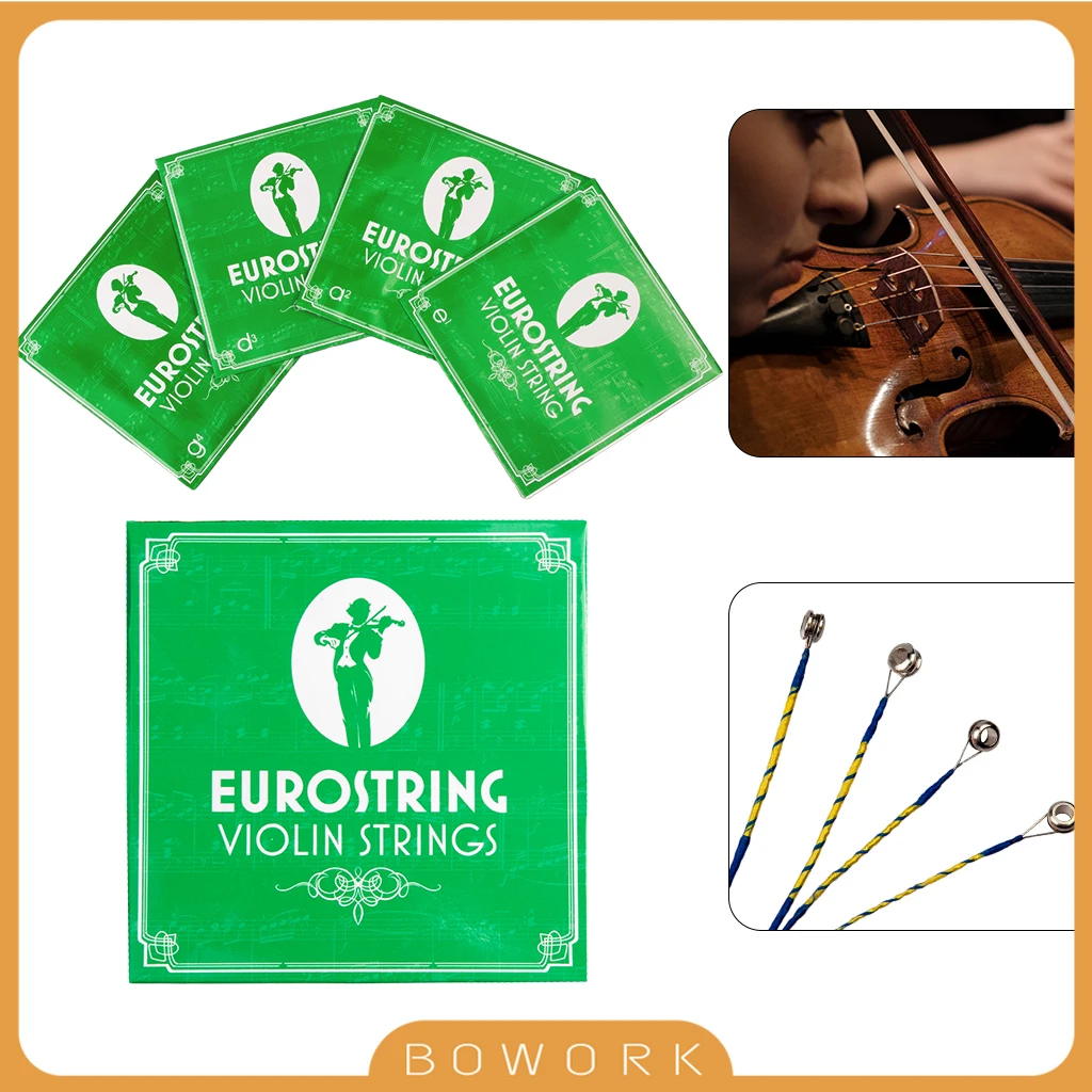 Mugig Advanced Eurostring Al-Magnesium Fiddle Strings Intermediate Violino Strings 4/4 Size G D A E SET For Orchestra Violinist