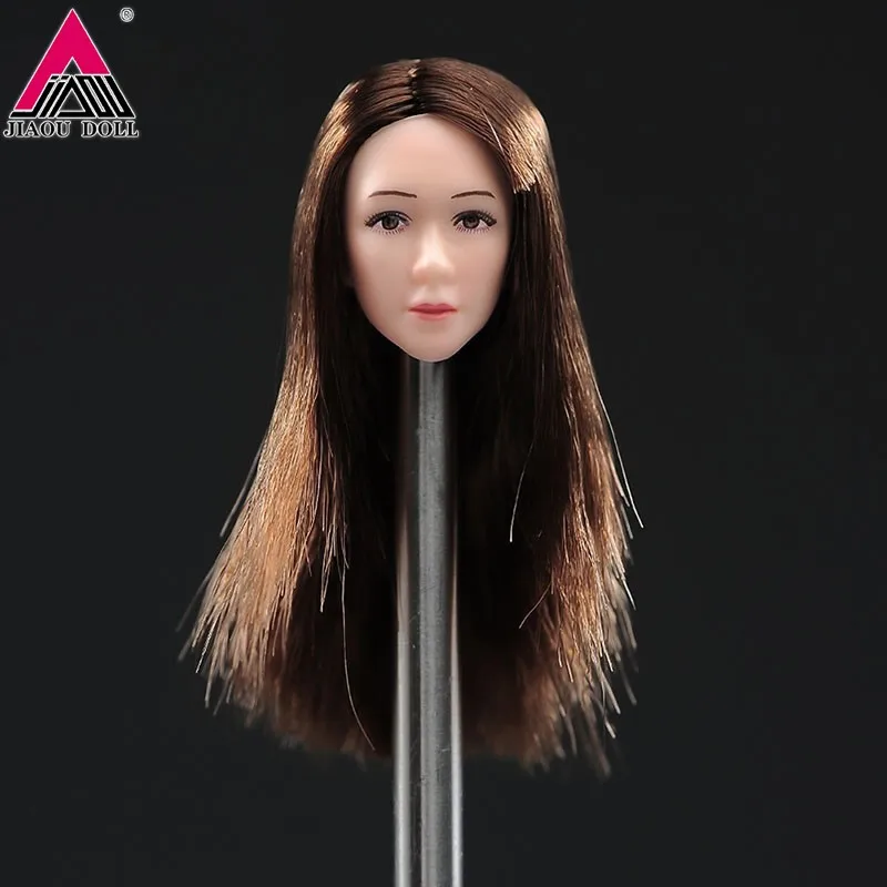 Tête de femme asiatique à l'échelle 1/12, sculpture de tête de greffe de cheveux, modèle adapté à TBL PH 6 ", figurine d'action pâle de soldat, poupées corporelles
