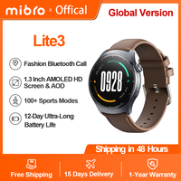 Mibro Watch Lite3 1.3Inch AMOLED HD Screen AOD Bluetooth Calling Health Monitoring Fitness Tracking Sport Men Women Smartwatch