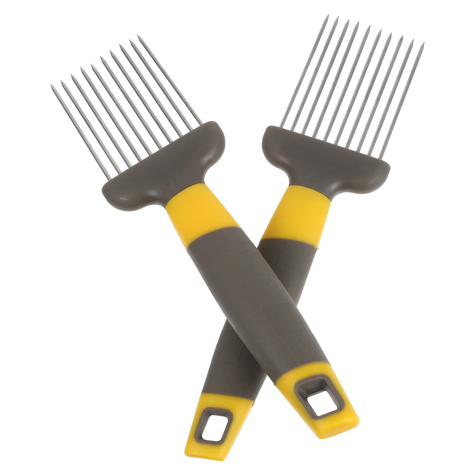 

2 Pcs Cut Onion Needles Kitchen Tools Gadgets Holder Slicers Stainless Steel Multi-functional