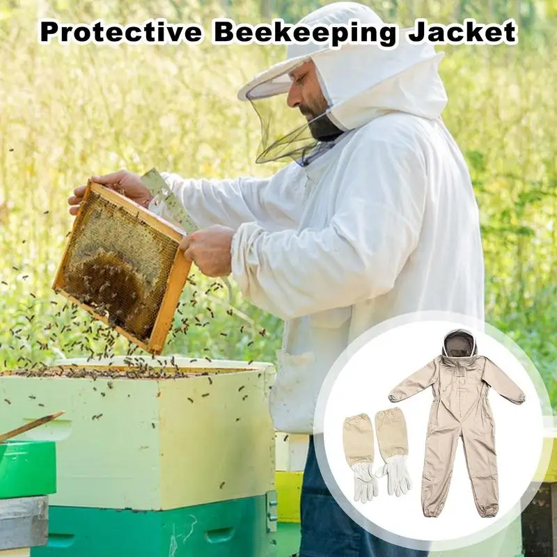 Full Body Beekeeping Clothes Professional Beekeepers Clothes Protection Beekeeping Suit Ventilated Bee Keeping Suit for Apiary