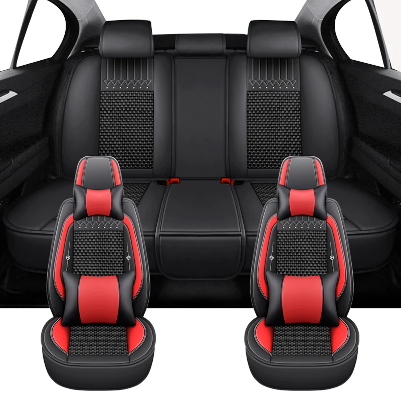 Luxury Universal Car Seat Covers For Mitsubishi Eclipse Cross Lancer X L200 ASX Outlander Pajero Sport Auto Interior Accessories